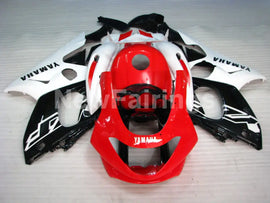 Red and Black White Factory Style - YZF600R Thundercat 96-07 Fairing Kit