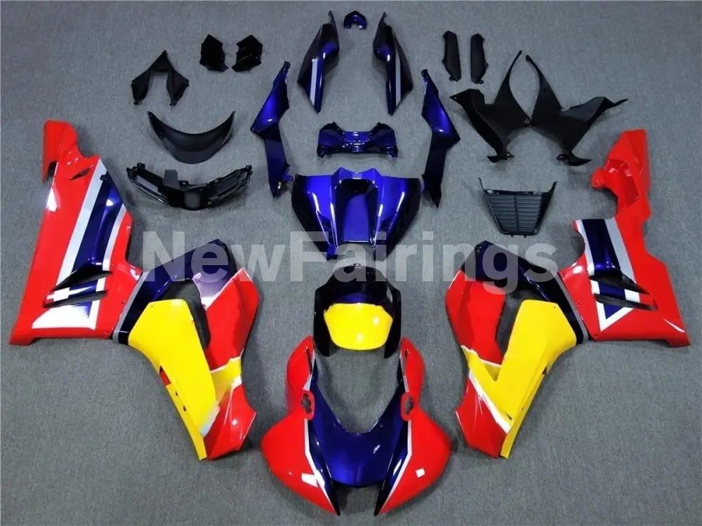Red and Blue Yellow Factory Style - CBR1000RR-R 20-24 Fairing Kit