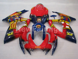 Red and Blue Yellow FCB - GSX-R600 06-07 Fairing Kit