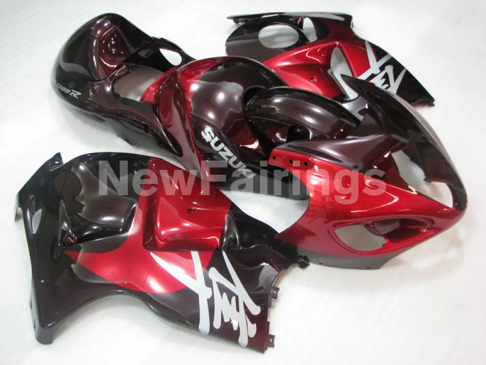 Red and Brown Factory Style - GSX1300R Hayabusa 99-07 Fairing Kit