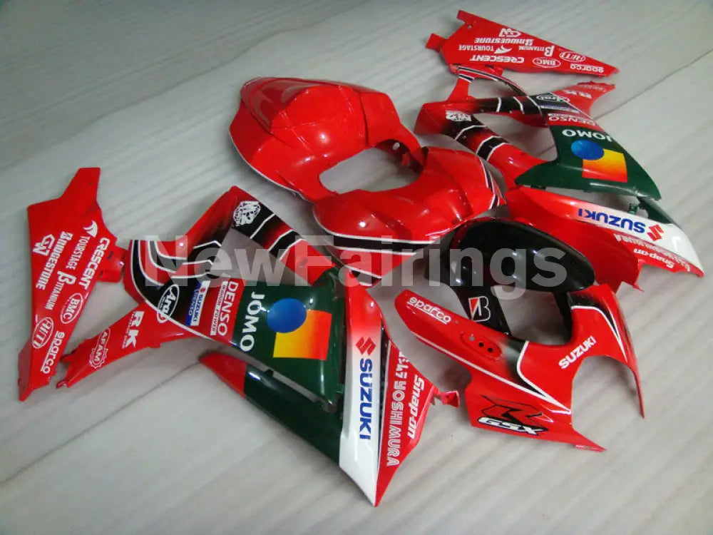 Red and Green Black Yoshimura - GSX-R1000 07-08 Fairing Kit