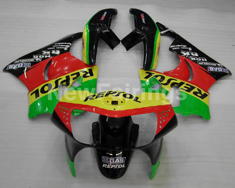 Red and Green Yellow Repsol - CBR 919 RR 98-99 Fairing Kit