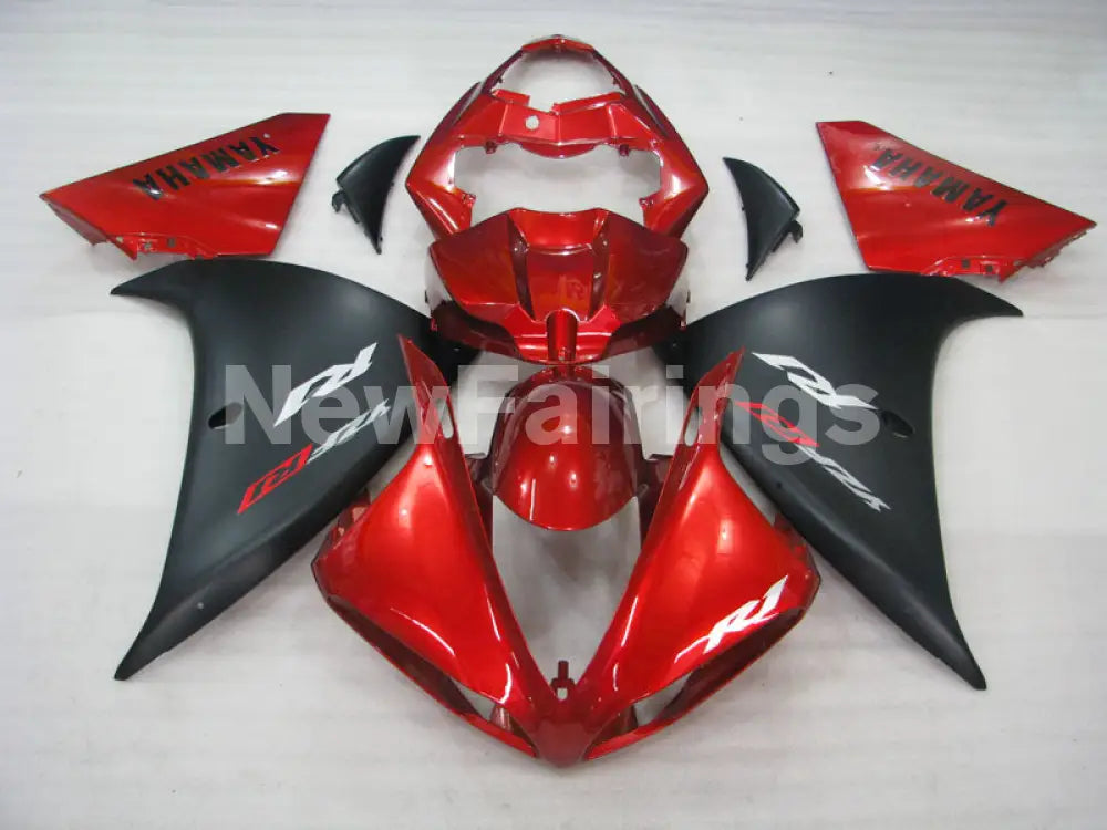 Red and Matte Black Factory Style - YZF-R1 09-11 Fairing Kit