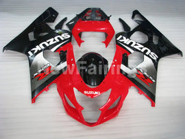 Red and Silver Black Factory Style - GSX-R600 04-05 Fairing Kit