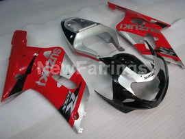 Red and Silver Black Factory Style - GSX-R750 00-03 Fairing Kit