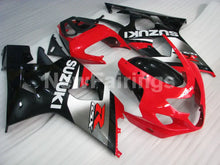 Cargar imagen en el visor de la galería, Red and Silver Black Factory Style - GSX-R750 04-05 Fairing Kit