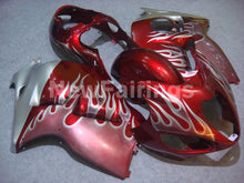 Cargar imagen en el visor de la galería, Red and Silver Flame - GSX1300R Hayabusa 99-07 Fairing Kit