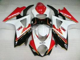 Red and White Black Factory Style - GSX-R1000 07-08 Fairing Kit