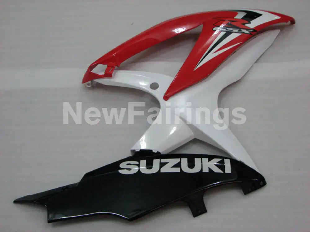 Red and White Black Factory Style - GSX-R600 08-10 Fairing Kit