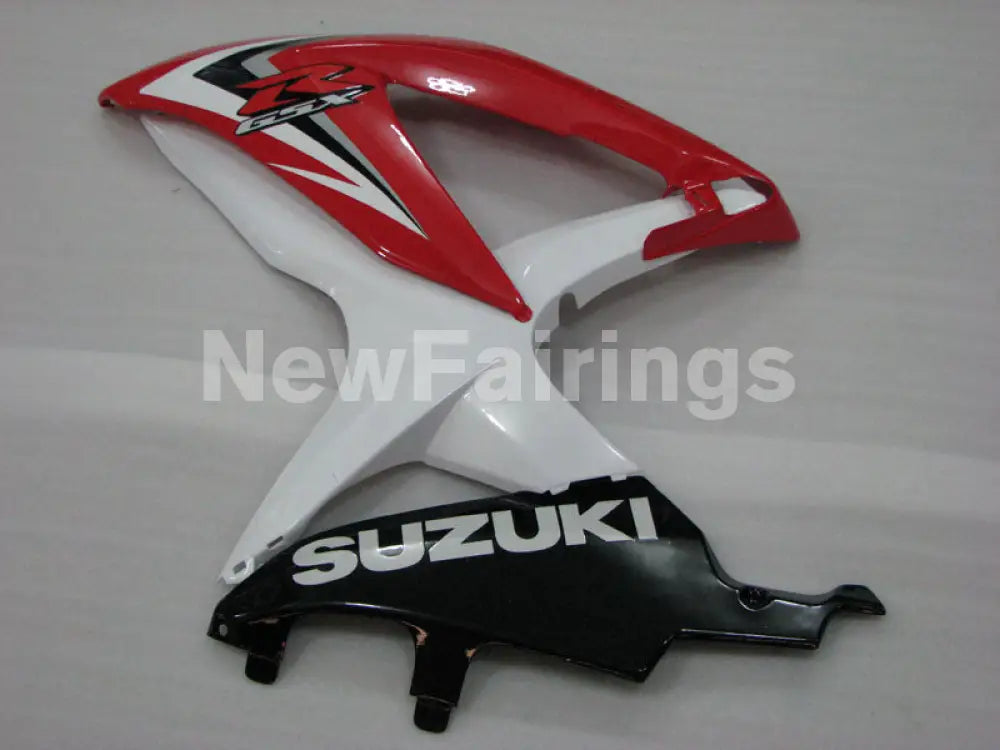Red and White Black Factory Style - GSX-R600 08-10 Fairing Kit