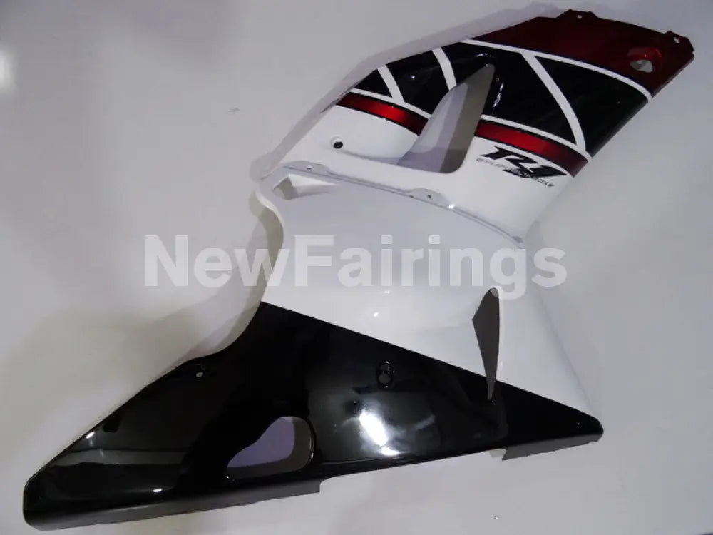 Red and White Black Factory Style - YZF-R1 00-01 Fairing Kit