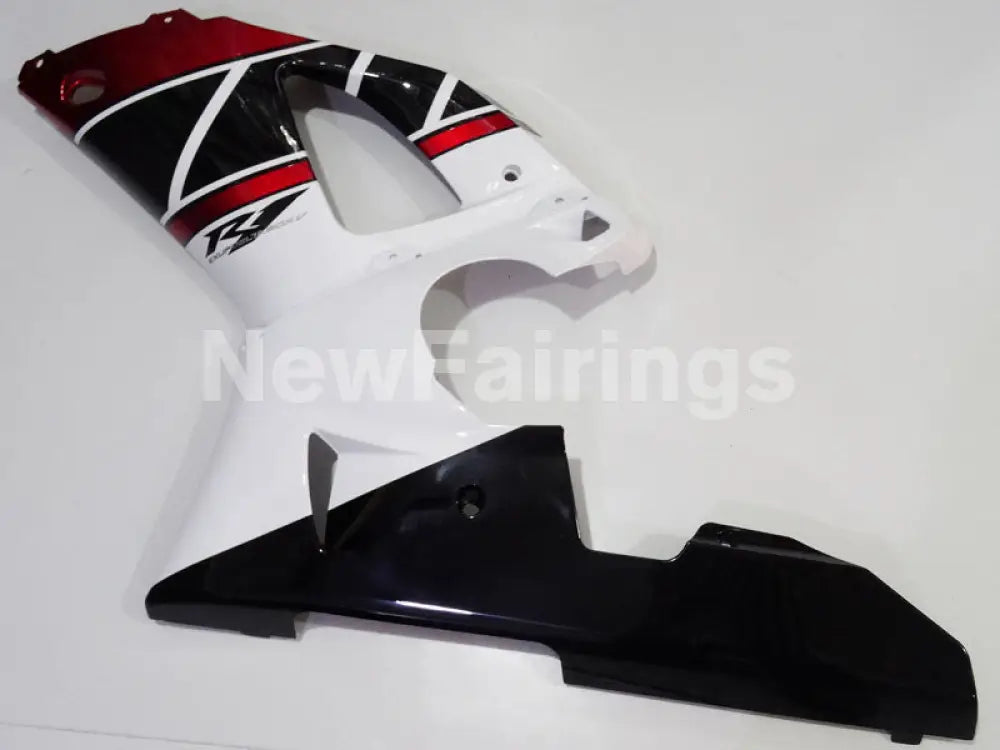Red and White Black Factory Style - YZF-R1 00-01 Fairing Kit