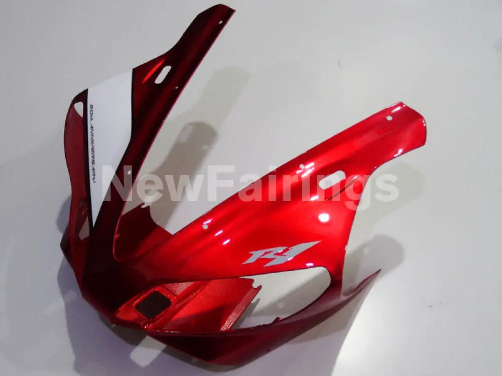 Red and White Black Factory Style - YZF-R1 00-01 Fairing Kit