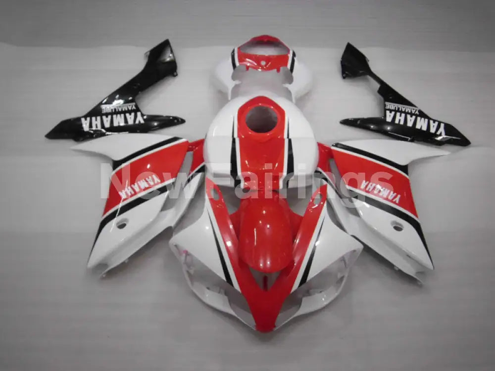 Red and White Black Factory Style - YZF-R1 07-08 Fairing Kit