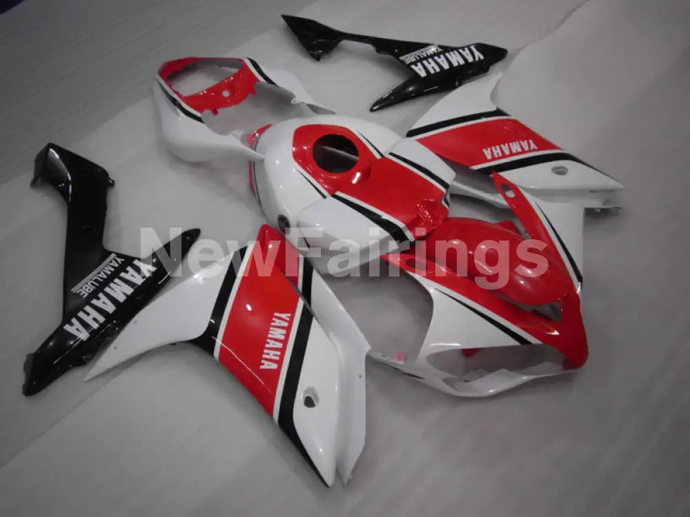 Red and White Black Factory Style - YZF-R1 07-08 Fairing Kit