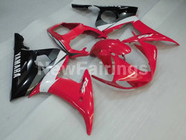 Red and White Black Factory Style - YZF-R6 03-04 Fairing Kit