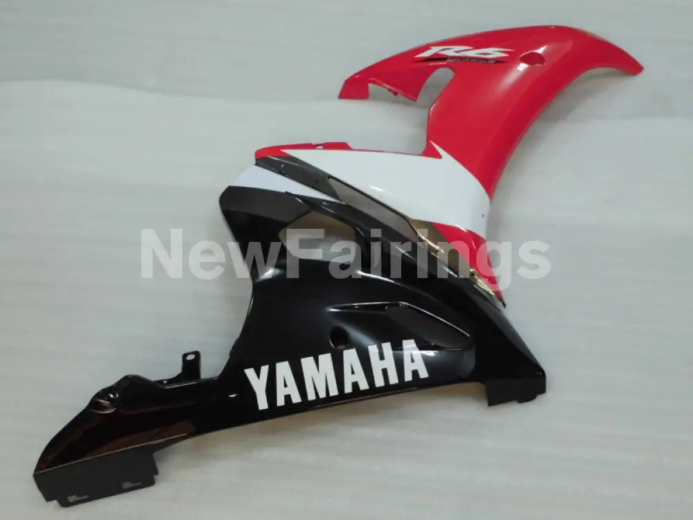 Red and White Black Factory Style - YZF-R6 05 Fairing Kit