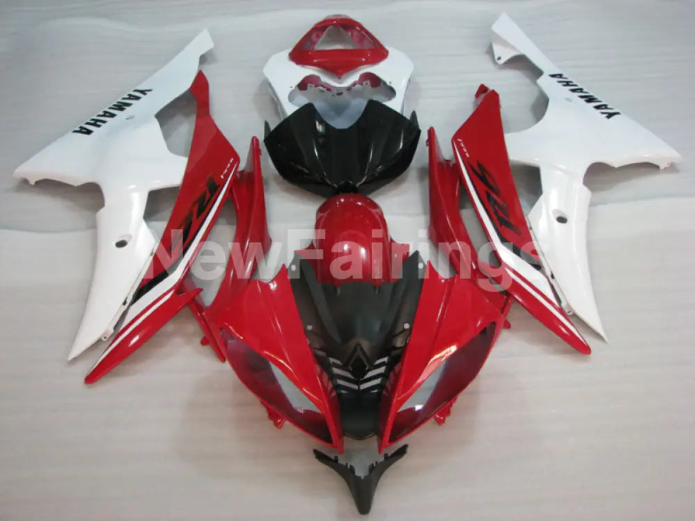 Red and White Black Factory Style - YZF-R6 08-16 Fairing Kit
