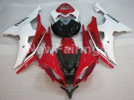 Red and White Black Factory Style - YZF-R6 08-16 Fairing Kit