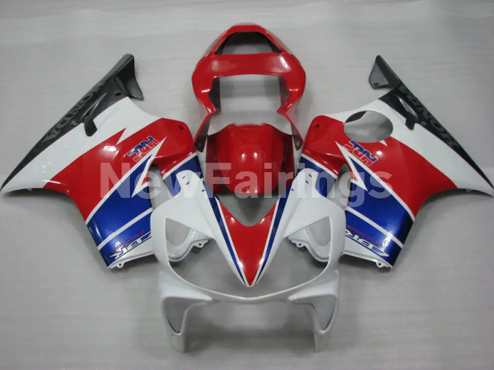 Red and White Blue Factory Style - CBR600 F4i 01-03 Fairing Kit