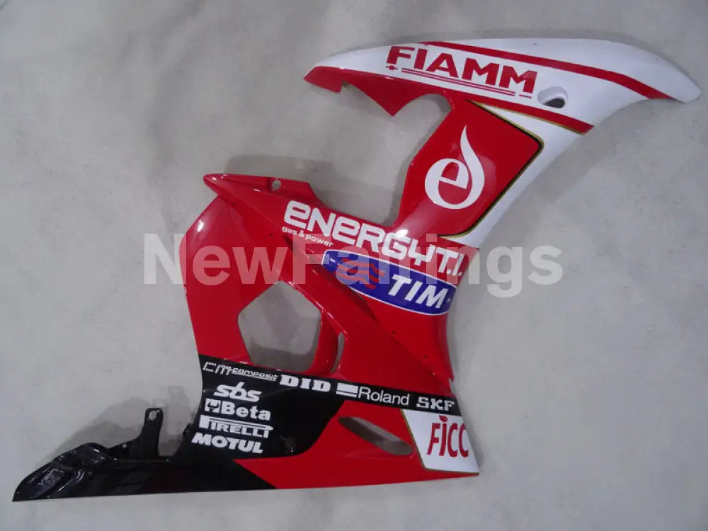 Red and White FIAMM - YZF-R6 03-04 Fairing Kit