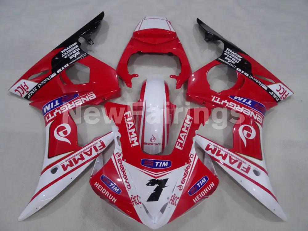 Red and White FIAMM - YZF-R6 03-04 Fairing Kit