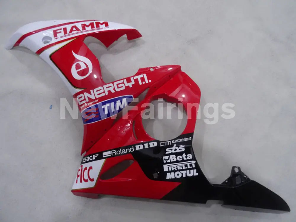 Red and White FIAMM - YZF-R6 03-04 Fairing Kit
