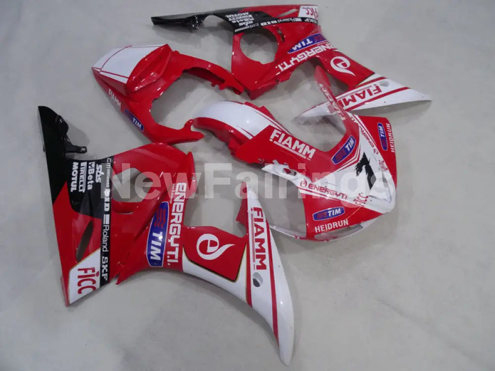 Red and White FIAMM - YZF-R6 05 Fairing Kit