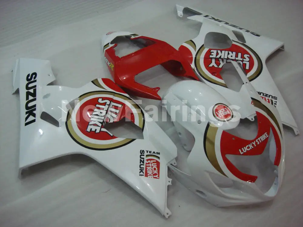 Red and White Lucky Strike - GSX-R600 04-05 Fairing Kit