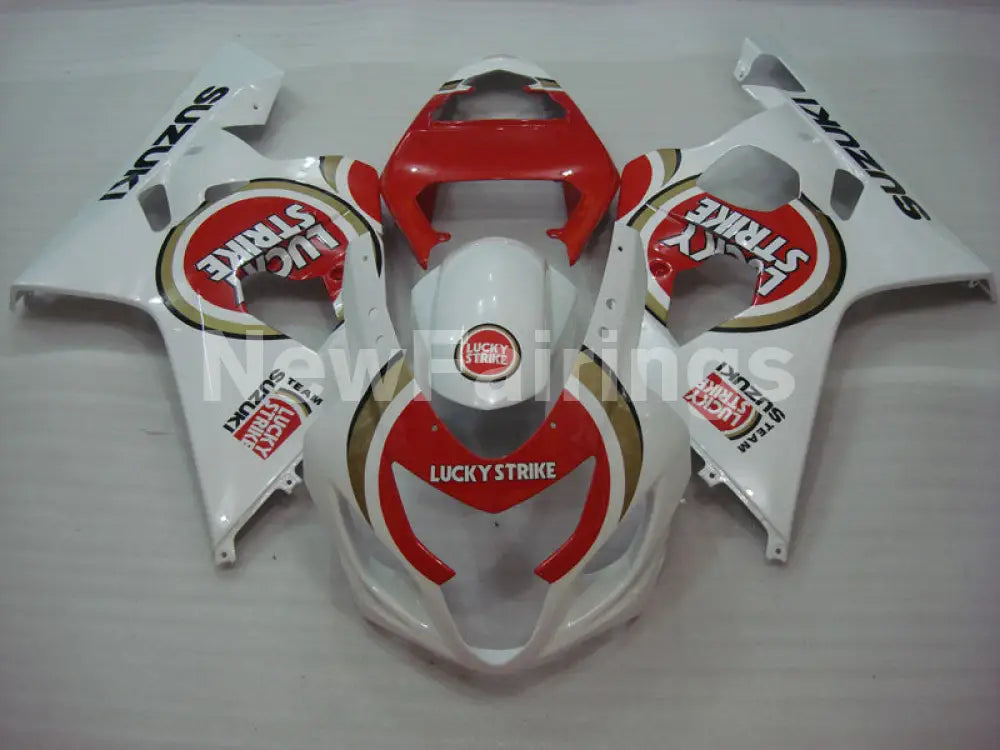 Red and White Lucky Strike - GSX-R600 04-05 Fairing Kit