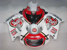 Red and White Lucky Strike - GSX-R600 96-00 Fairing Kit