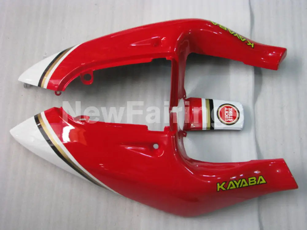 Red and White Lucky Strike - GSX-R600 96-00 Fairing Kit