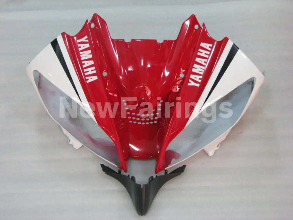Red and White Matte Black Factory Style - YZF-R6 08-16 Fairing Kit