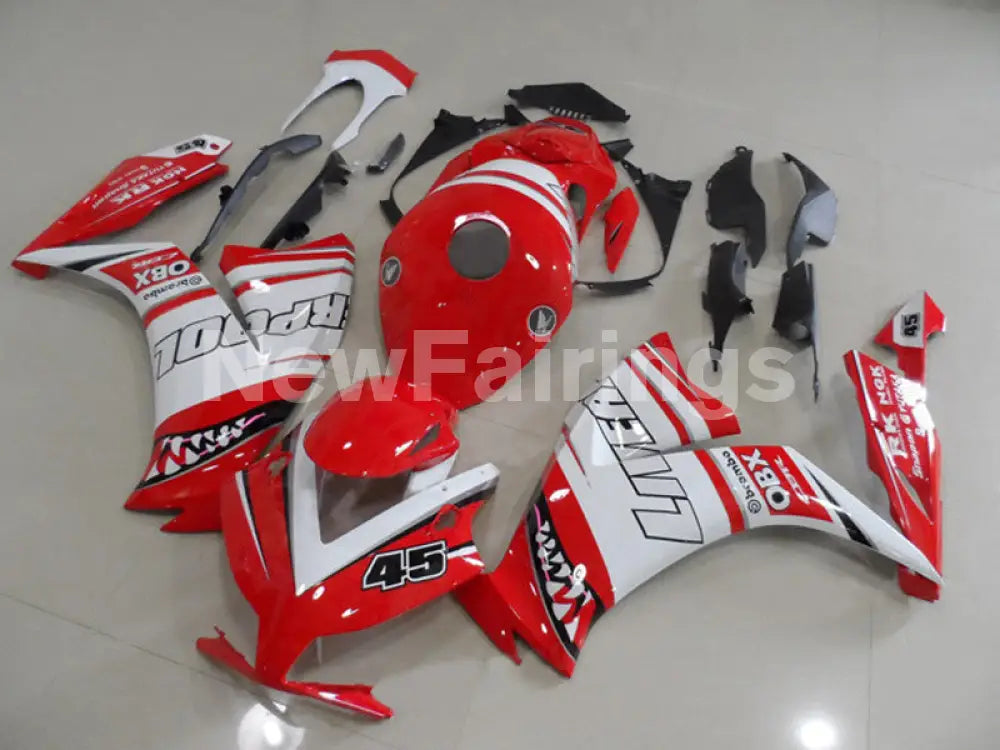 Red and White Shark - CBR1000RR 12-16 Fairing Kit