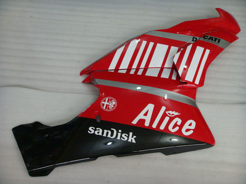 Red and Black Alice - Ducati 749/999 03-04 Fairing Kit (Single Passenger Seat)