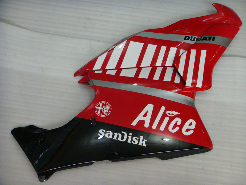 Red and Black Alice - Ducati 749/999 05-06 Fairing Kit (Single Passenger Seat)