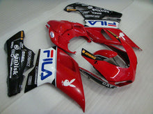 Cargar imagen en el visor de la galería, Red and Black FILA - Ducati 848/1098/1198 07-11 Fairing Kit