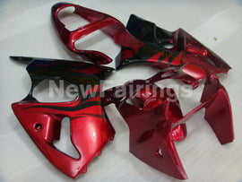 Red and Black Flame - NINJA ZX-6R 00-02 Fairing Kit