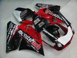 Red and Black FUCHS - Ducati 748/916/996/998 96-02 Fairing Kit (Single Passenger Seat)
