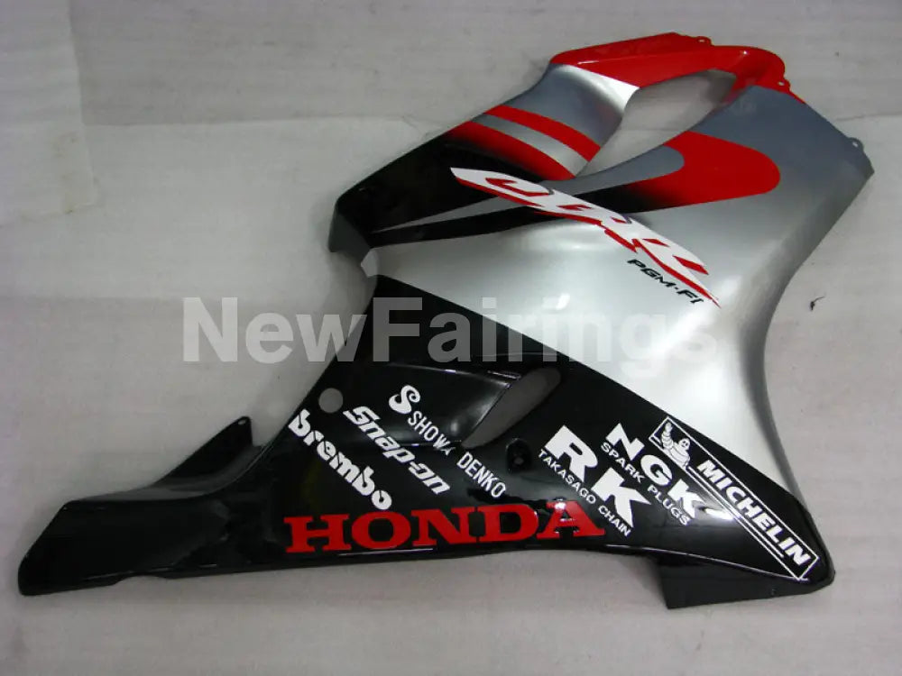 Red and Black Silver Factory Style - CBR600 F4i 04-06 Fairing Kit