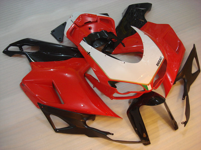 Red and Black White Factory Style - Ducati 848/1098/1198 07-11 Fairing Kit