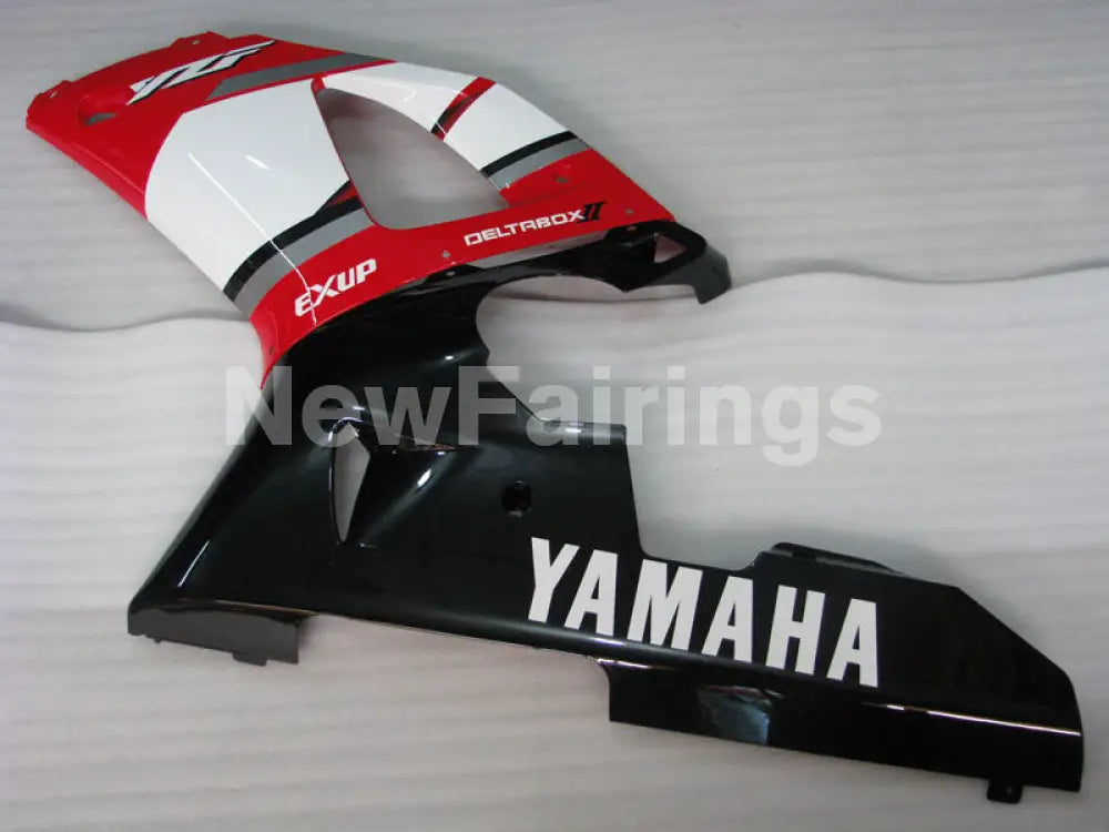 Red and Black White Factory Style - YZF-R1 00-01 Fairing Kit