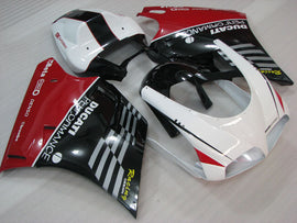 Red and Black White Performance - Ducati 748/916/996/998 96-02 Fairing Kit (Single Passenger Seat)