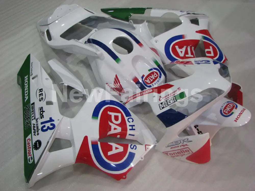 Red Blue and White PATA - CBR600RR 03-04 Fairing Kit