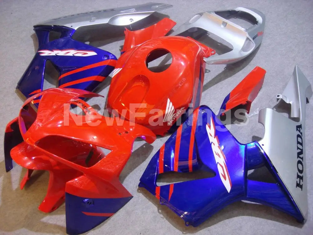 Red Blue and Silver Factory Style - CBR600RR 05-06 Fairing Kit