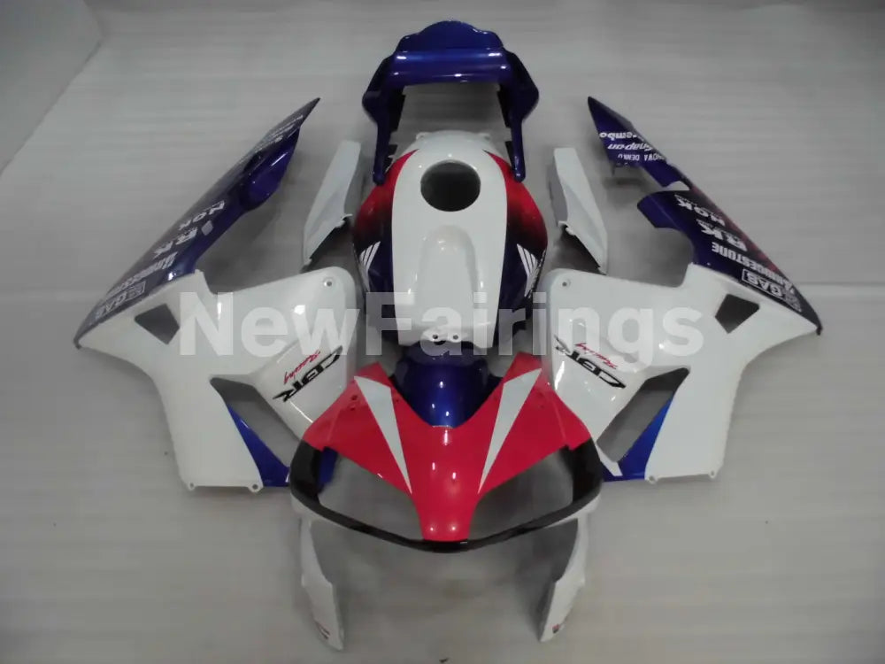 Red Blue and White Factory Style - CBR600RR 03-04 Fairing Kit
