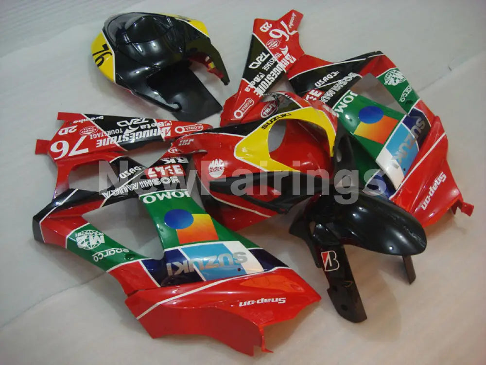 Red Green and Black Yoshimura - GSX-R1000 07-08 Fairing Kit