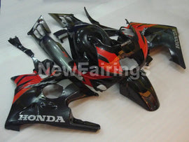Red and Grey Black Factory Style - CBR600 F2 91-94 Fairing Kit