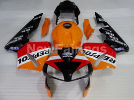 Red Orange and Black Repsol - CBR600RR 03-04 Fairing Kit