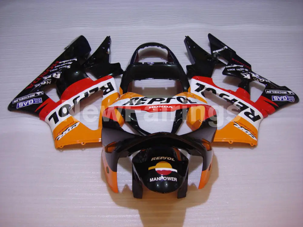 Red and Orange Black Repsol - CBR 929 RR 00-01 Fairing Kit